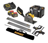 Dewalt Dcs520T2 54V Xr Flexvolt Cordless Plunge Saw + 2 Guide Rails + Clamps ++