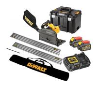 DEWALT DCS520T2 54v XR FLEXVOLT Cordless Plunge Saw - 2x6.0ah + 2 Guide Rails ++