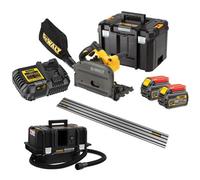 Dewalt Dcs520T2 54V Xr Flexvolt Plunge Saw 165mm 2X 6.0Ah Guide Rail Dcv586M Vac