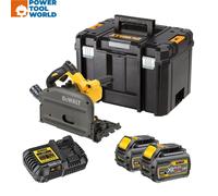 DEWALT DCS520T2-GB 54V XR Flexvolt Cordless Brushless Plunge Saw With 2 x 6.0Ah Batteries