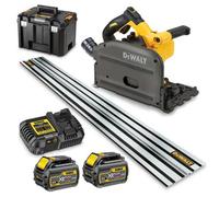 DEWALT DCS520T2-GB 54V XR Flexvolt Cordless Brushless Plunge Saw With 2 x 6.0Ah Batteries