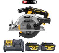 DeWalt DCS565 18v XR Brushless Circular Saw 165mm + 2 x 4Ah Batteries & Charger