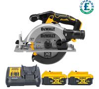 DeWalt DCS565 18v XR Brushless Circular Saw 165mm + 2 x 5Ah Batteries & Charger