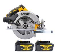 Dewalt Dcs570 18V Xr Cordless Brushless 184mm Circular Saw With 2 X 4Ah Batteries