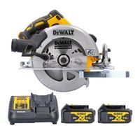 Dewalt Dcs570 18V Xr Cordless Brushless 184mm Circular Saw With 2 X 4Ah Batteries & Charger