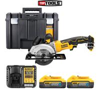 Dewalt DCS571 18V XR Brushless Circular Saw + 2 x 5Ah Batteries, Charger & Case