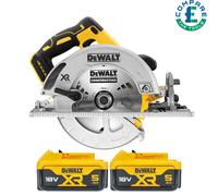 DeWalt DCS572N 18V XR Brushless Circular Saw 184mm With 2 x 5.0Ah Batteries