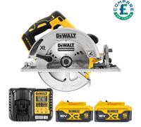DeWalt DCS572N 18V XR Brushless Circular Saw With 2x 5Ah Batteries & Charger