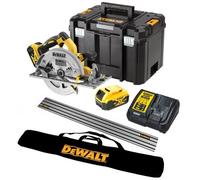 Dewalt Dcs572P2 18V Xr Brushless 184mm Circular Saw 2 X5.0Ah + Guide Rail + Bag