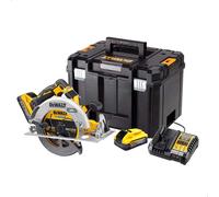 DEWALT DCS573 18v XR Cordless Brushless FLEXVOLT High Power Circular Saw 190mm 2 x 5ah Li-ion Powerstack