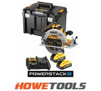 DEWALT DCS573 18v XR Cordless Brushless FLEXVOLT High Power Circular Saw 190mm 2 x 5ah Li-ion Powerstack