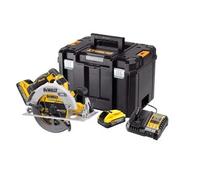 DEWALT DCS573 18v XR Cordless Brushless FLEXVOLT High Power Circular Saw 190mm 2 x 5ah Li-ion Powerstack