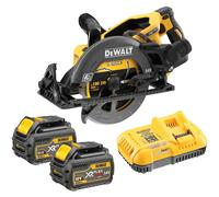 DEWALT DEWDCS577T2 DCS577T2 FlexVolt XR High Torque Circular Saw 190mm 54V 2 x 2.0Ah Li-ion, 18 V, Yellow/Black, 2 x 18/54V 6.0/2.0Ah Li-ion Batteries