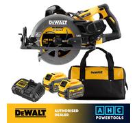 DEWALT DEWDCS577T2 DCS577T2 FlexVolt XR High Torque Circular Saw 190mm 54V 2 x 2.0Ah Li-ion, 18 V, Yellow/Black, 2 x 18/54V 6.0/2.0Ah Li-ion Batteries
