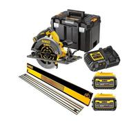 Dewalt Dcs579T2 54V Xr Flexvolt Circular Saw 190mm + 1.5M Guide Rail + 2 X 6Ah