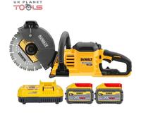 DeWalt DCS691X2 54v XR BL Flexvolt Cut Off Saw 230mm Wireless - 2x 9ah Batteries