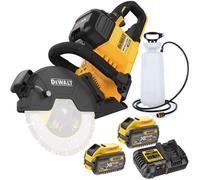 Dewalt Dcs691X2 54V Xr Flexvolt Cut Off Saw 230mm Wireless 2X 9Ah + Water Bottle