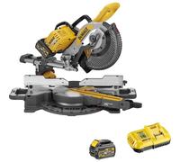 DeWALT DCS727T2-GB 54V XR FLEXVOLT 250mm Double Bevel Slide Mitre Saw with 2 x 6.0ah Batteries