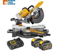 DeWalt DCS727T2-GB 250mm / 10" 54v FLEXVOLT Cordless Mitre Saw Inc 2x DCB546 ...