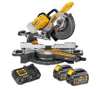 DEWALT DCS727T2-GB 54V XR FLEXVOLT 250mm Double Bevel Sliding Compound Mitre Saw with 2 x 6Ah Batteries