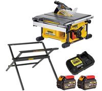 Dewalt DCS7485N 54V Brushless Table Saw 2 x 6.0 Battery Charger & Leg Stand