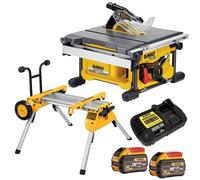 Dewalt DCS7485N 54V Brushless Table Saw 2 x 9.0 Battery Charger & Rolling Stand