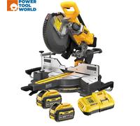 DeWalt DCS781X2-GB 54v XR FLEXVOLT 305mm Brushless Mitre Saw Inc 2x DCB547 Batts