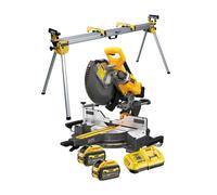 Dewalt DCS781X2 XR FlexVolt Cordless Mitre Saw 305mm 54V 2 x 9.0Ah DE7023 Stand