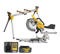 Dewalt Dcs782 18V Xr Cordless Brushless 305mm Slide Mitre Saw With 1 X 4Ah Battery, Charger & De7023 Leg Stand