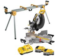 DeWalt DCS782XW2 18V XR Brushless Slide Mitre Saw Kit with Universal Leg Stand