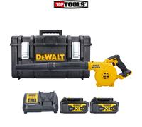 Dewalt DCV100 18V XR Compact Jobsite Blower + 2 x 4Ah Batteries, Charger & Case
