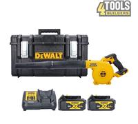 Dewalt DCV100 18V XR Compact Jobsite Blower + 2 x 4Ah Batteries, Charger & Case