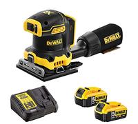 Dewalt DCW200N 18V Brushless 1/4 Sheet Palm Sander 2 x 5.0Ah Batteries & Changer