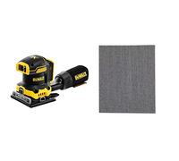 DEWALT DCW200N 18V XR 1/4 Sheet Palm Sander -Body & DTM3023QZ 120 Grit 1/4 Sanding Sheets (Pack of 5)