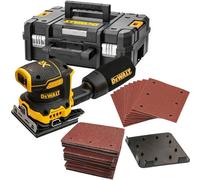 Dewalt Dcw200N Cordless Brushless 18V Xr 1/4 Sheet Palm Sander Tstak + 50 Sheets