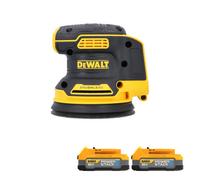Dewalt Dcw210 18V Cordless Brushless Orbital Sander With 2 X 1.7Ah Powerstack Batteries