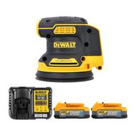Dewalt Dcw210 18V Cordless Brushless Orbital Sander With 2 X 1.7Ah Powerstack Batteries & Charger