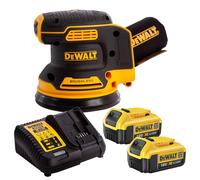 Dewalt DCW210N 18V Brushless 125mm Random Orbital Sander with 2 x 4.0Ah DCB182 Batteries & Charger