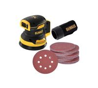 Dewalt DCW210N Cordless Brushless 18v XR Orbital Sander 125mm +50 Sanding Sheets