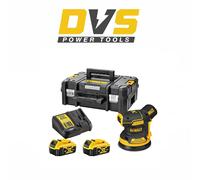 Dewalt DCW210P2 18v XR Brushless 125mm Random Orbital Sander 2X 5.0ah Batteries
