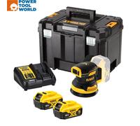 DeWalt DCW210P2-GB 18v XR Brushless 125mm Random Orbit Sander Inc 2x 5.0Ah Batts