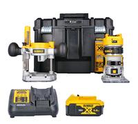 DeWalt DCW604 18V Brushless Router With Base, 1 x 5.0Ah Battery, Charger & TS...