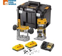 Dewalt 18V Brushless 1/4in Router / Trimmer & Plunge Base - DCW604D2 - 2.0ah PK