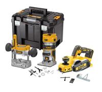 Dewalt Dcw604N 18V Xr Brushless Router Trimmer + Plunge Base + Dcp580N Planer