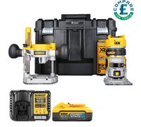 Dewalt DCW604NT 18V Brushless Router + Base, 1 x 5.0Ah Battery, Charger & Case