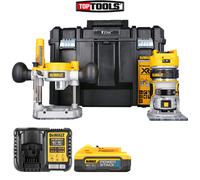 Dewalt DCW604NT 18V Brushless Router + Base, 1 x 5.0Ah Battery, Charger & Case
