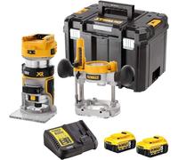 DeWalt DCW604NT 18V Brushless Router Trimmer with 2 x 5.0Ah Batteries & Charger in Case