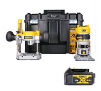 Dewalt DCW604NT 18V Brushless Router/Trimmer With Base, 1 x 4.0Ah Battery & Case