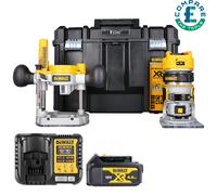 DeWalt DCW604NT 18V Router + Base, 1 x 4Ah Batt, Charger & Case