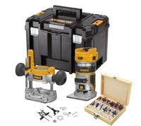 Dewalt Dcw604Nt 18V Xr Brushless Laminate Trimmer 1/4" Router + Plunge Base +Set